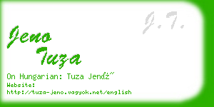 jeno tuza business card